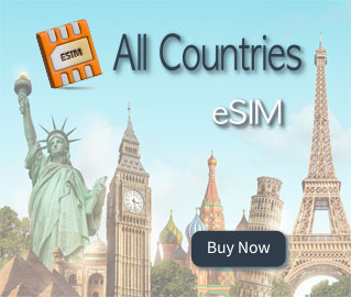 eSIM for all countries also offers unlimited data from 1-Day to 30-DAY Plan.