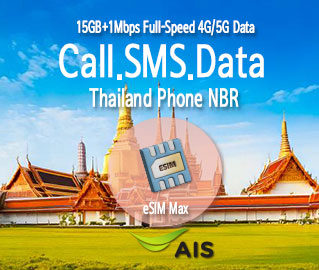 eSIM for Thailand offers local voice and unlimited data for 7-DAY Plan.