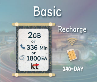 Basic for recharge offers 60 days expiry per recharge amount Korean won 9,0000. 
