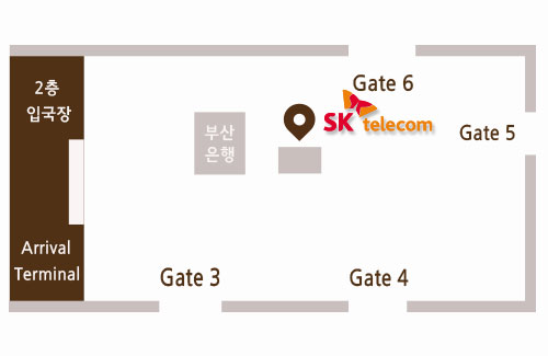 Map of SKT Pickup Points in the Busan Harbor International Passenger