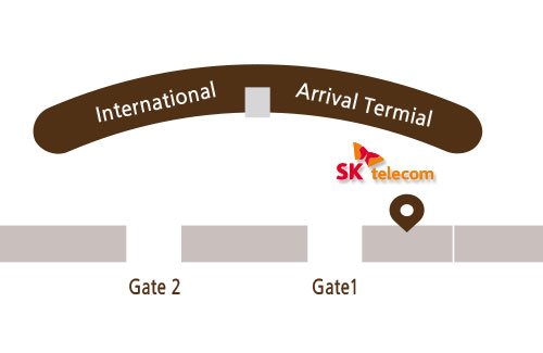 Map of SKT Pickup Points in the Gimpo International Airport