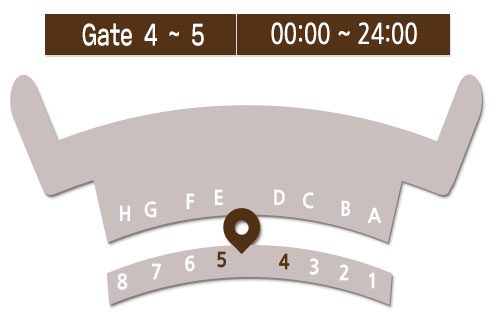 Map of KT Pickup Points in the ICN International Airport Terminal 2