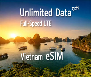 eSIM for Vietnam offers unlimited data from 5,6,7-Day Plan.
