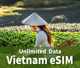 eSIM for Vietnam offers unlimited data from 5,6,7-Day Plan.